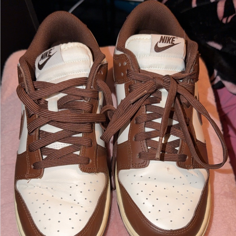 Nike Chocolate Brown and Cream Sneakers